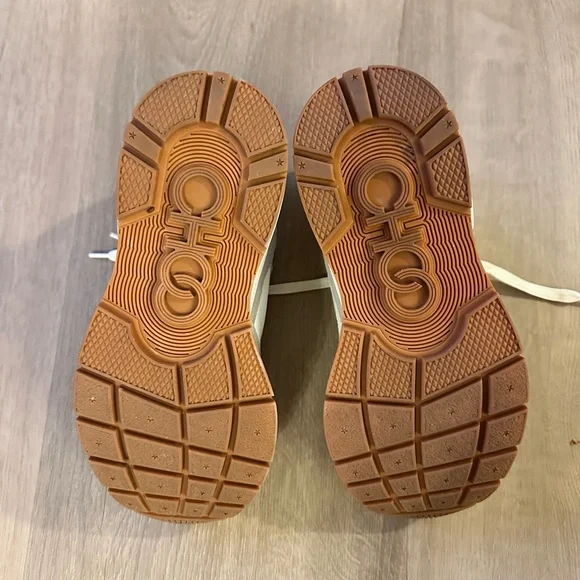 Jimmy Choo Landon F Model White and Burgundy Sneakers - Picture 7 of 7